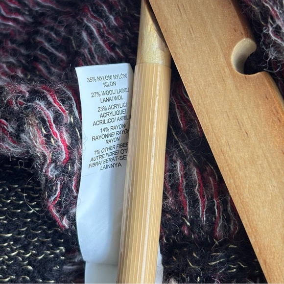 Lucky Brand Multicolor Cowl Neck Long Cozy Tunic Wool Sweater with Front Pockets - Picture 8 of 9